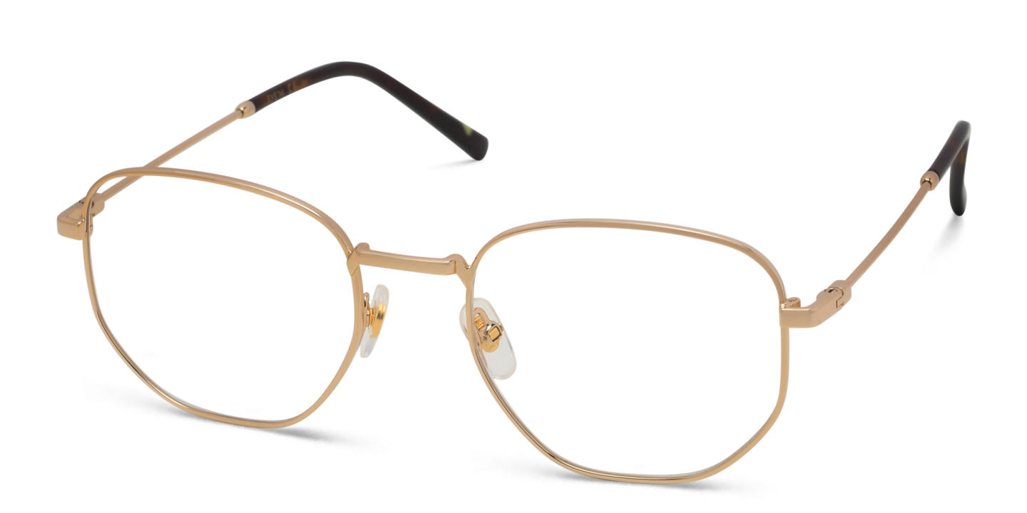 Shop EYE'M Irregular Eyeglasses in Gold online.