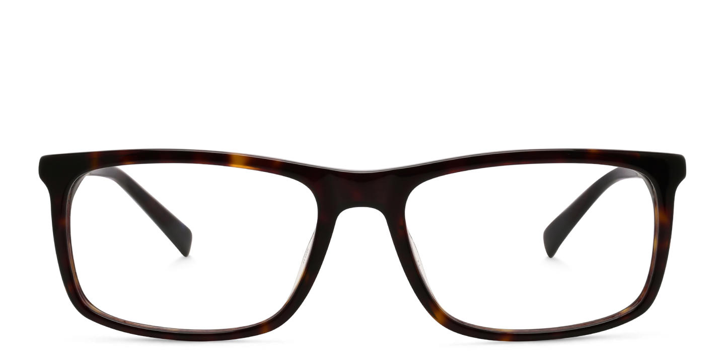 EYE'M Wide Rectangle Eyeglasses in Havana – Product Photo 0