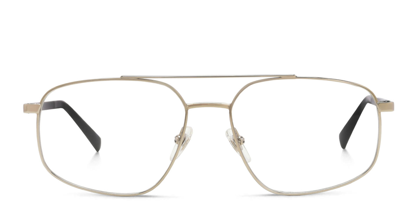 EYE'M Wide Aviator Eyeglasses in Silver – Product Photo 0