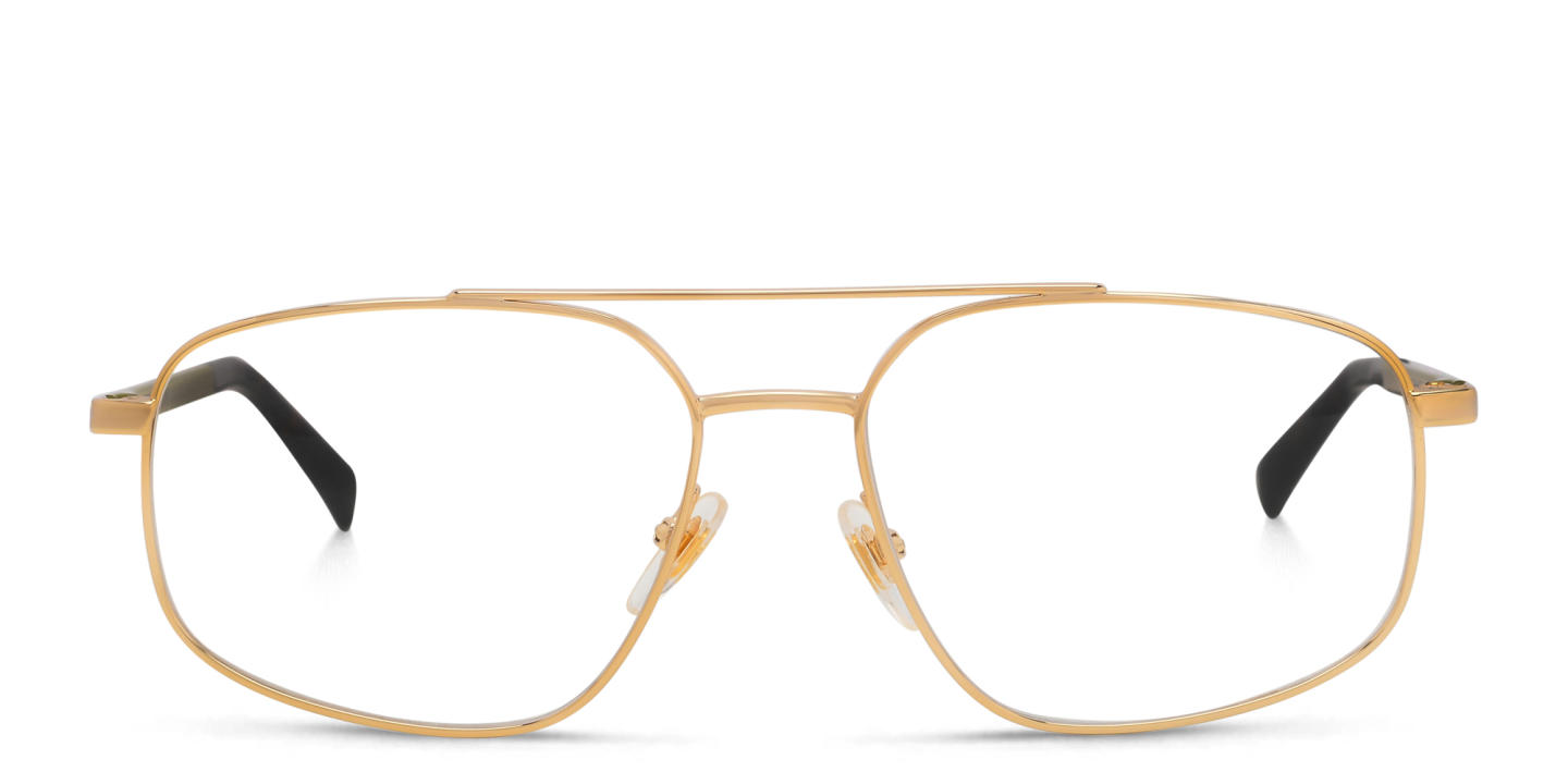 EYE'M Wide Aviator Eyeglasses in Gold – Product Photo 0