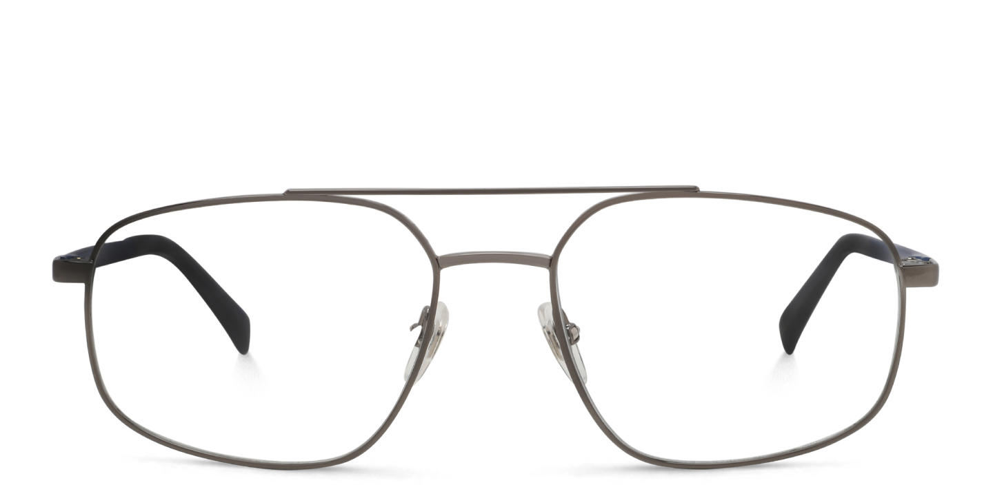 EYE'M Wide Aviator Eyeglasses in Gunmetal – Product Photo 0