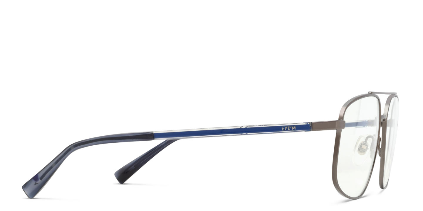 EYE'M Wide Aviator Eyeglasses in Gunmetal – Product Photo 3