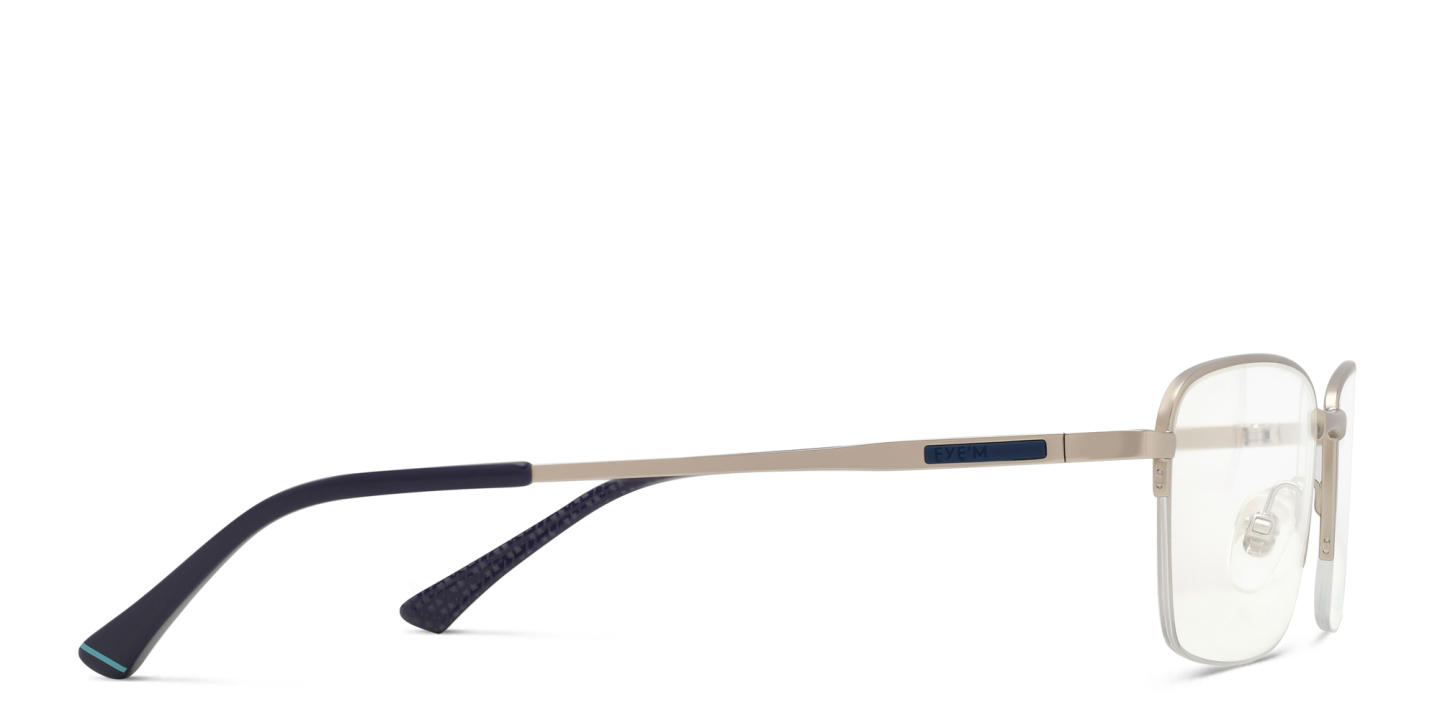 نظارة طبية مستطيلة بنصف إطار من EYE'M بلون فضي - صورة المنتج 2