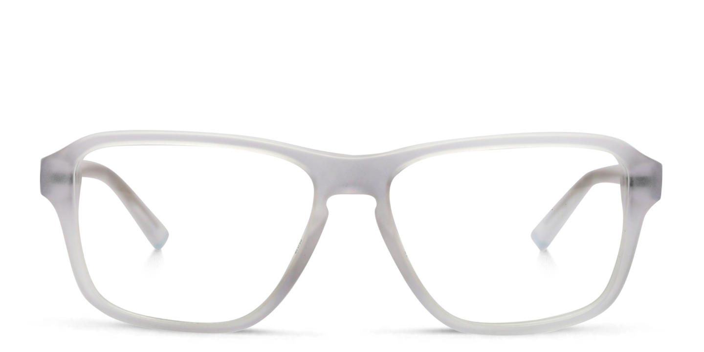 EYE'M Wide Rectangle Eyeglasses in Clear – Product Photo 0