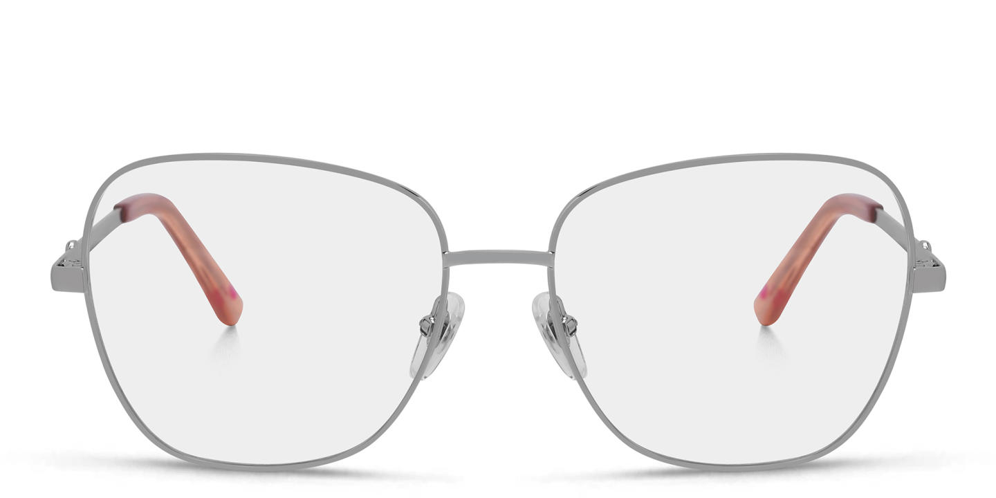 Shop EYE'M Wide Square Eyeglasses in Silver online.
