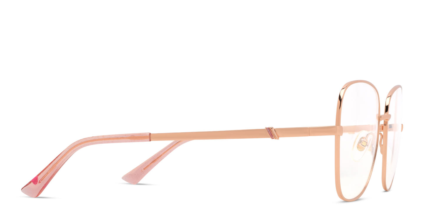 EYE'M Wide Square Eyeglasses in Rose Gold – Product Photo 3