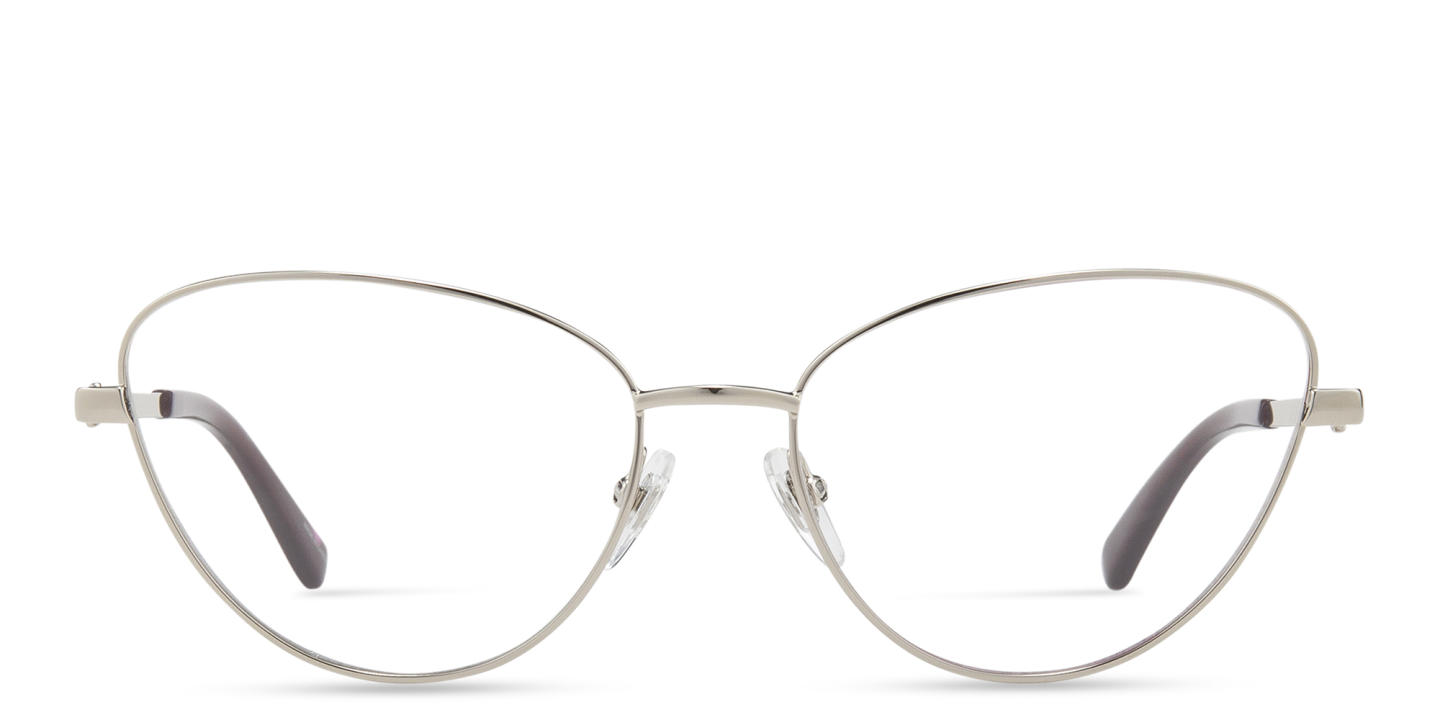 Shop EYE'M Wide Cat-Eye Eyeglasses in Pale Gold online.