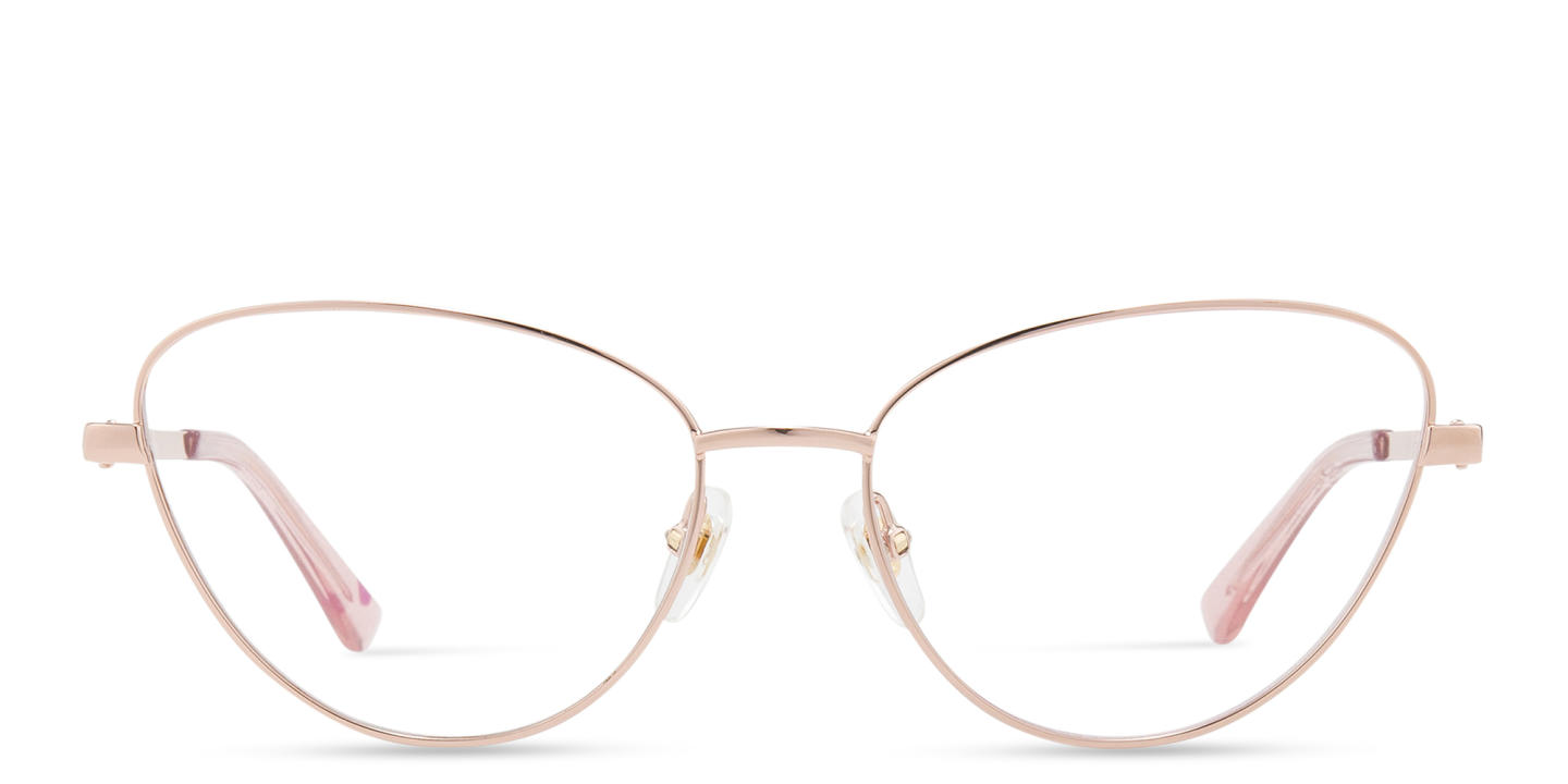 EYE'M Wide Cat Eye Eyeglasses in Rose Gold – Product Photo 0
