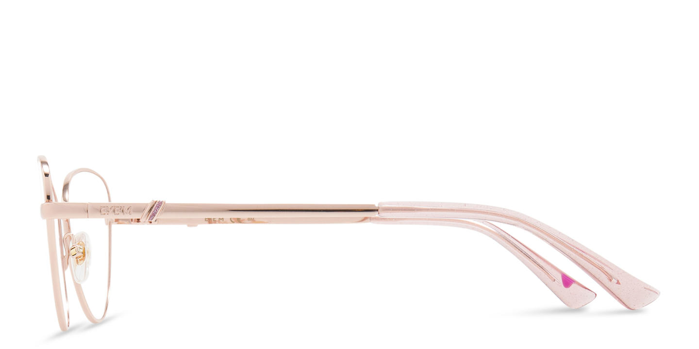 EYE'M Wide Cat Eye Eyeglasses in Rose Gold – Product Photo 2