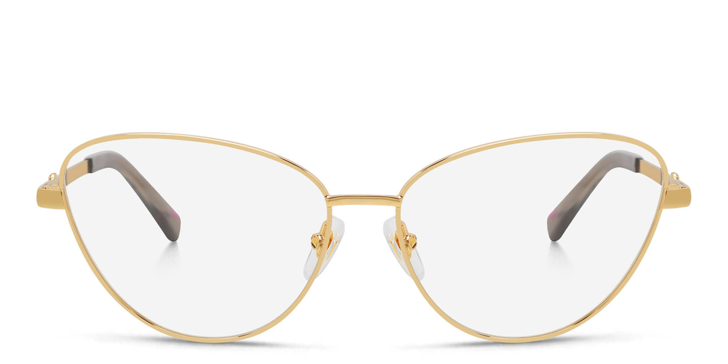 EYE'M Wide Cat Eye Eyeglasses in Gold – Product Photo 0