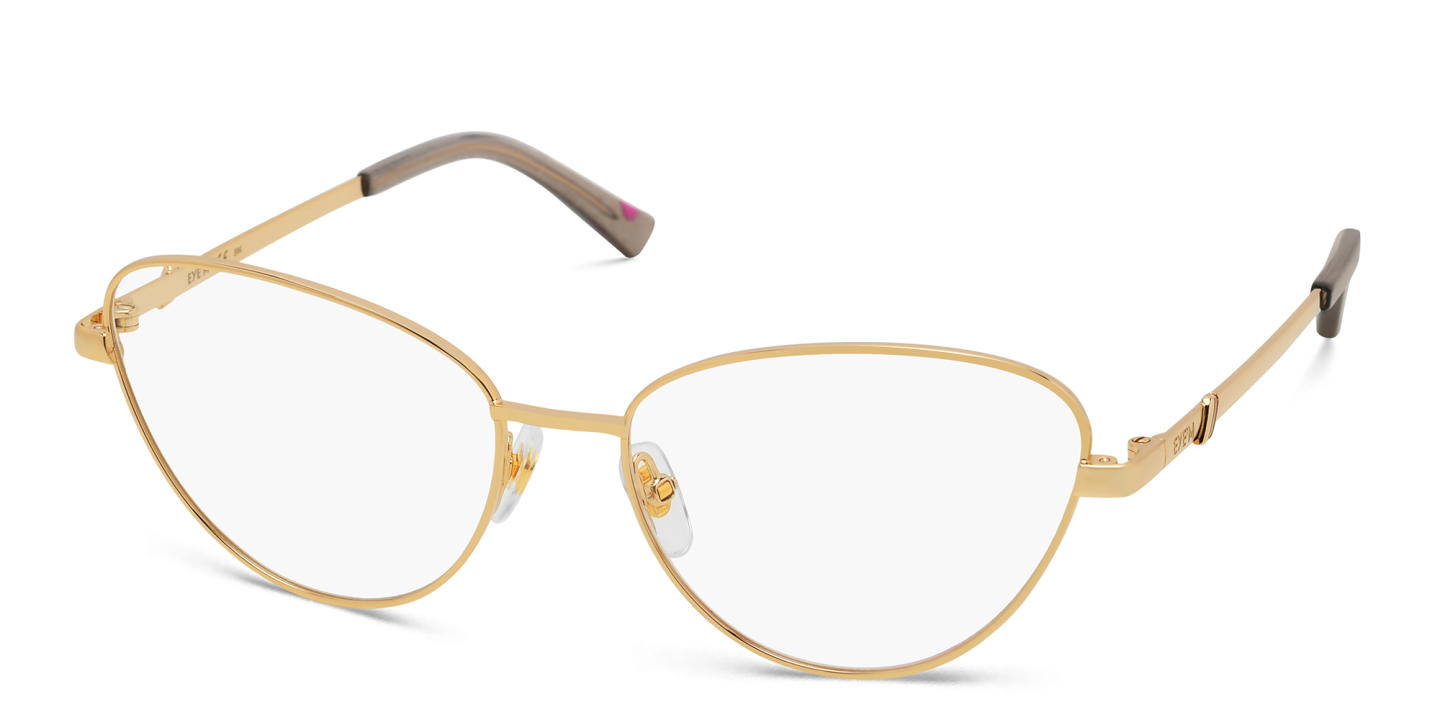 EYE'M Wide Cat Eye Eyeglasses in Gold – Product Photo 2