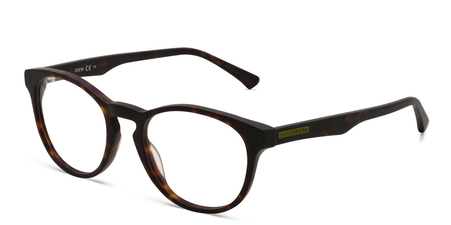 EYE'M Round Eyeglasses in Havana – Product Photo 2