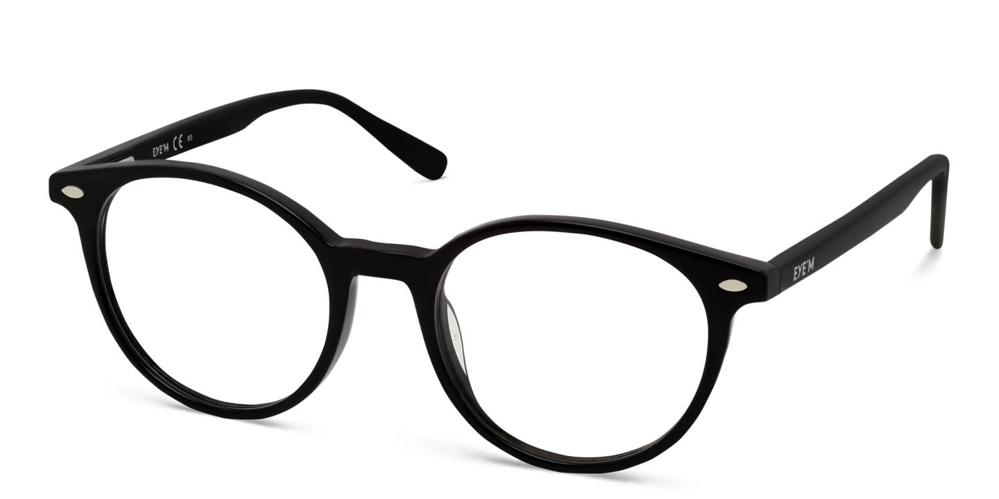 Shop EYE'M Kids Round Eyeglasses in Black online.