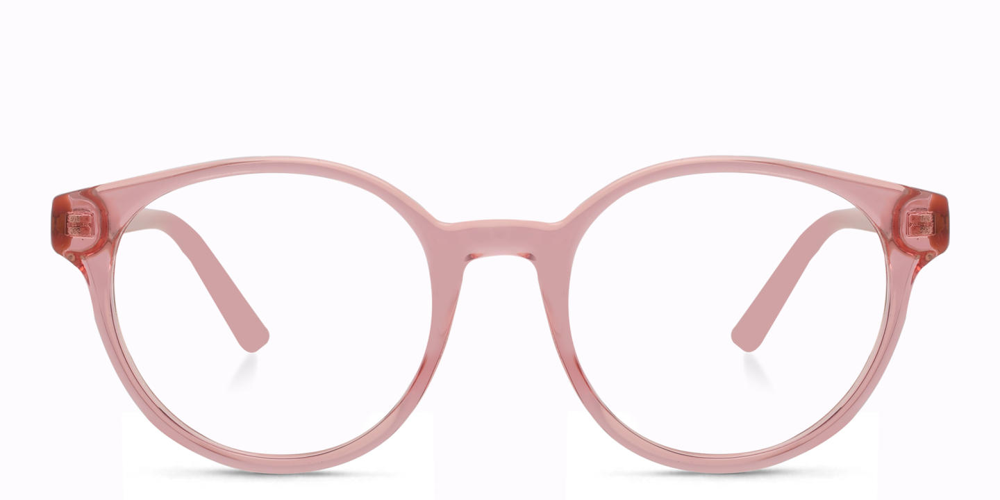EYE'M Kids Round Eyeglasses in Pink – Product Photo 0