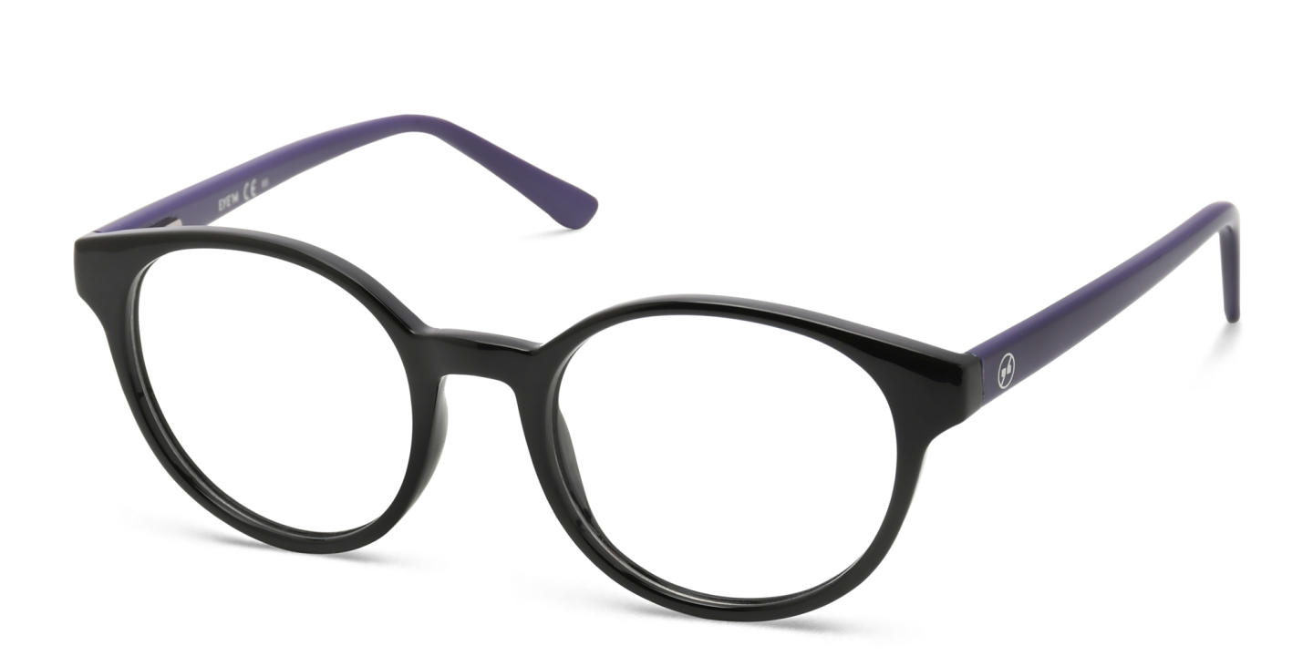EYE'M Kids Round Eyeglasses in Black – Product Photo 1
