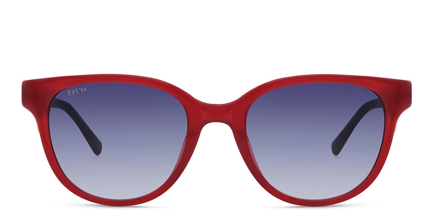 EYE'M Square Sunglasses in Red – Product Photo 0
