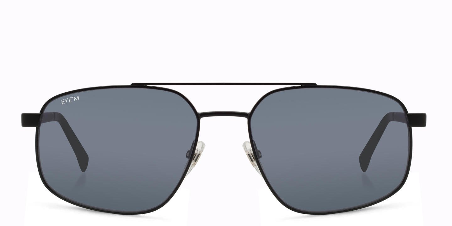 EYE'M Aviator Sunglasses in Black – Product Photo 0