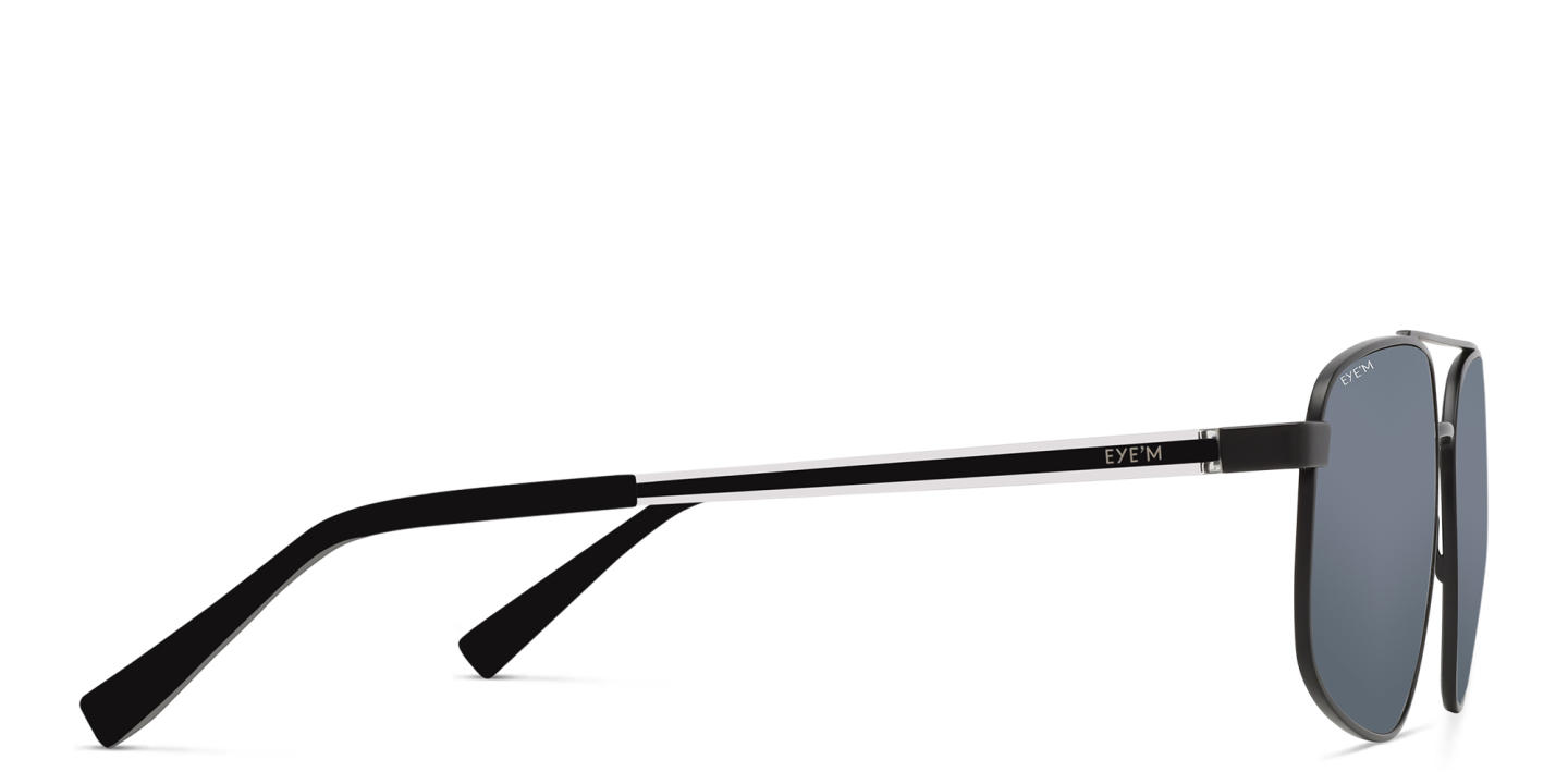 EYE'M Aviator Sunglasses in Black – Product Photo 3