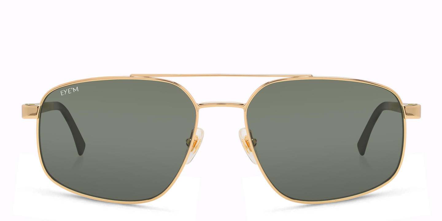 EYE'M Aviator Sunglasses in Gold – Product Photo 0