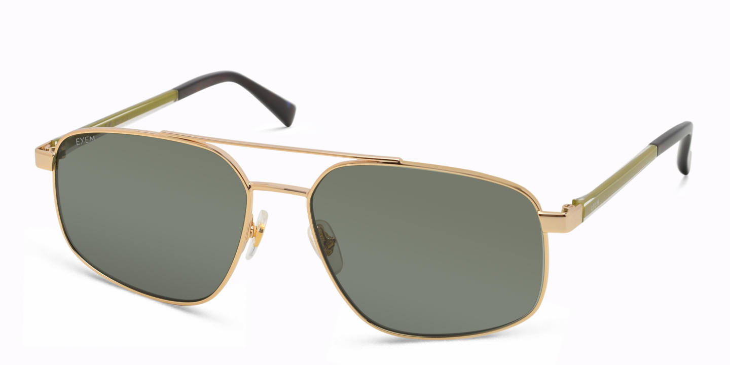 EYE'M Aviator Sunglasses in Gold – Product Photo 2