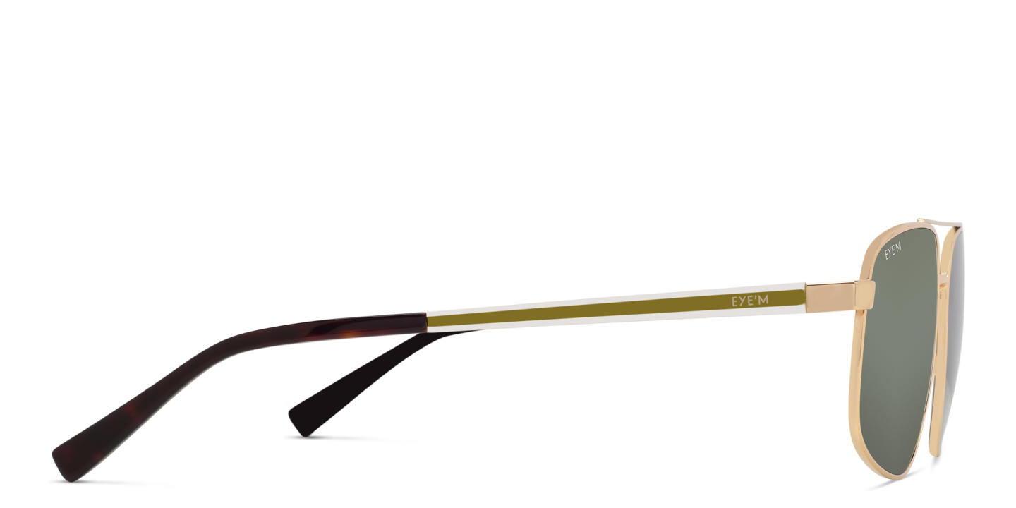 EYE'M Aviator Sunglasses in Gold – Product Photo 3