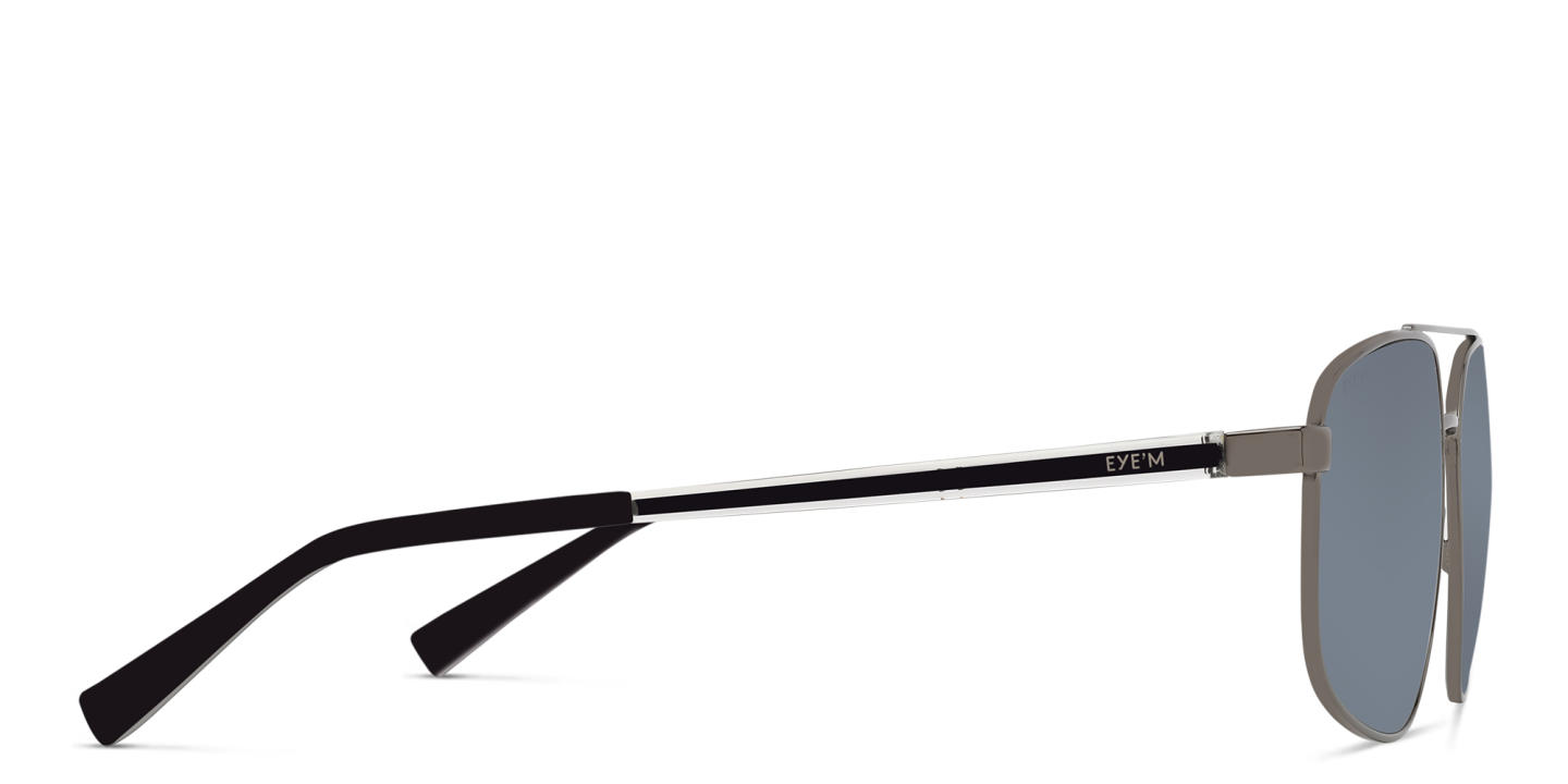 نظارة شمسية بإطار أفياتور من EYE'M بلون فضي - صورة المنتج 2