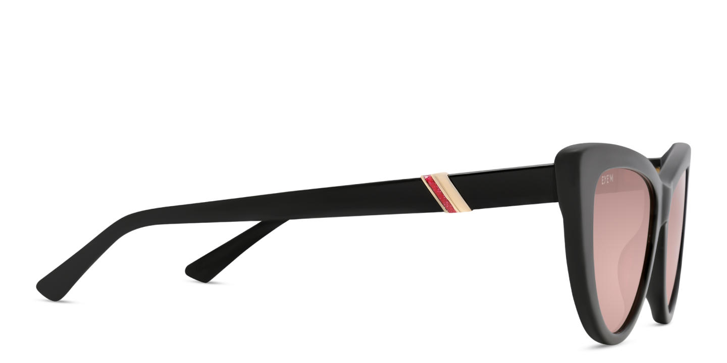 نظارة شمسية بإطار كات آي من EYE'M بلون أسود - صورة المنتج 2