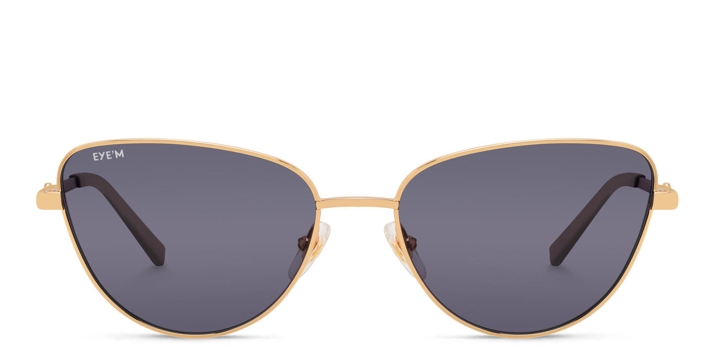 Shop EYE'M Cat-Eye Sunglasses in Gold online.