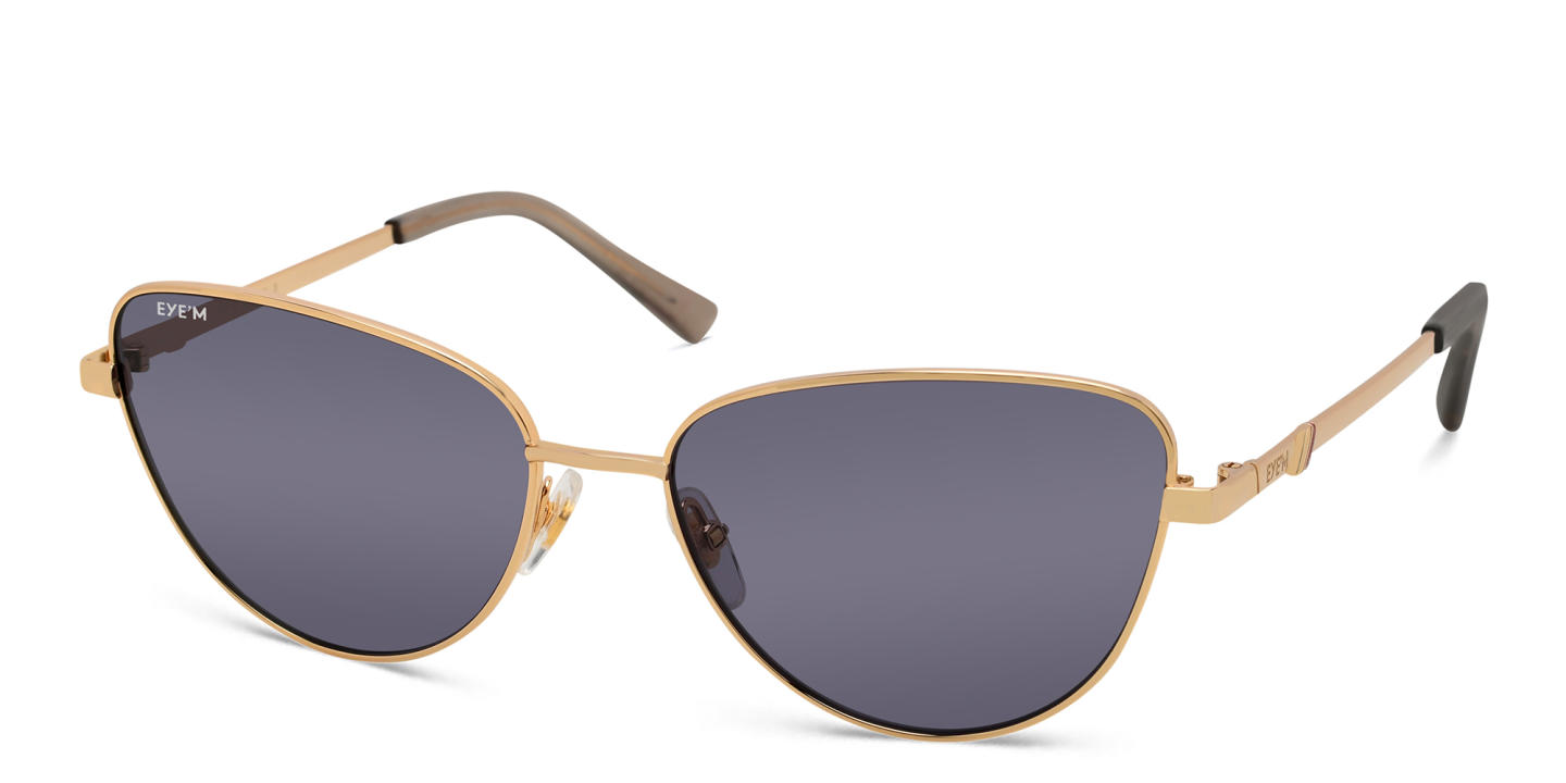 Shop EYE'M Cat-Eye Sunglasses in Gold online.