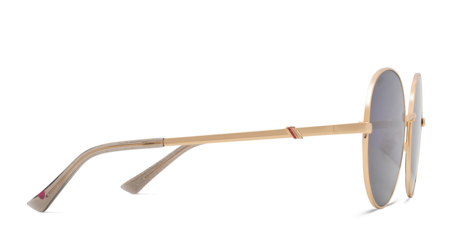 EYE'M Round Sunglasses in Gold – Product Photo 3