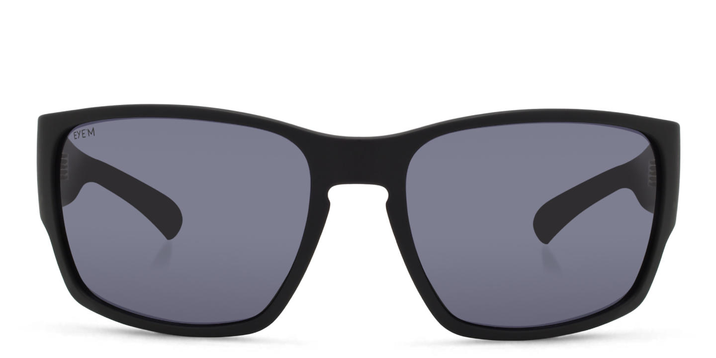 EYE'M Rectangle Sunglasses in Black – Product Photo 0