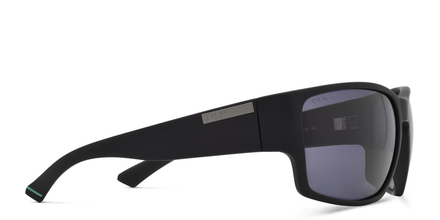 EYE'M Rectangle Sunglasses in Black – Product Photo 3