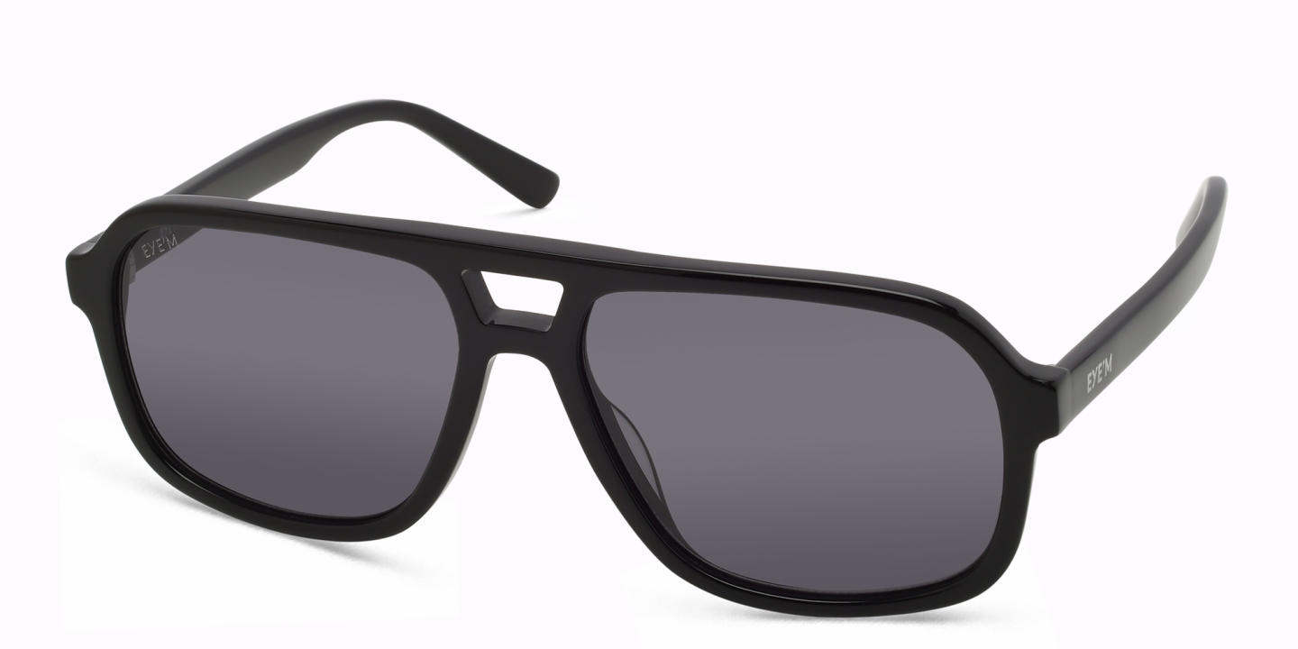 EYE'M Kids Aviator Sunglasses in Black – Product Photo 1