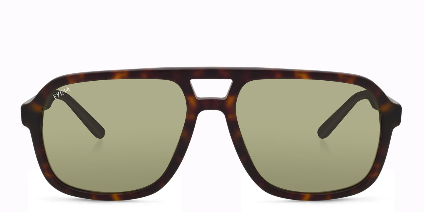 EYE'M Kids Aviator Sunglasses in Havana – Product Photo 0