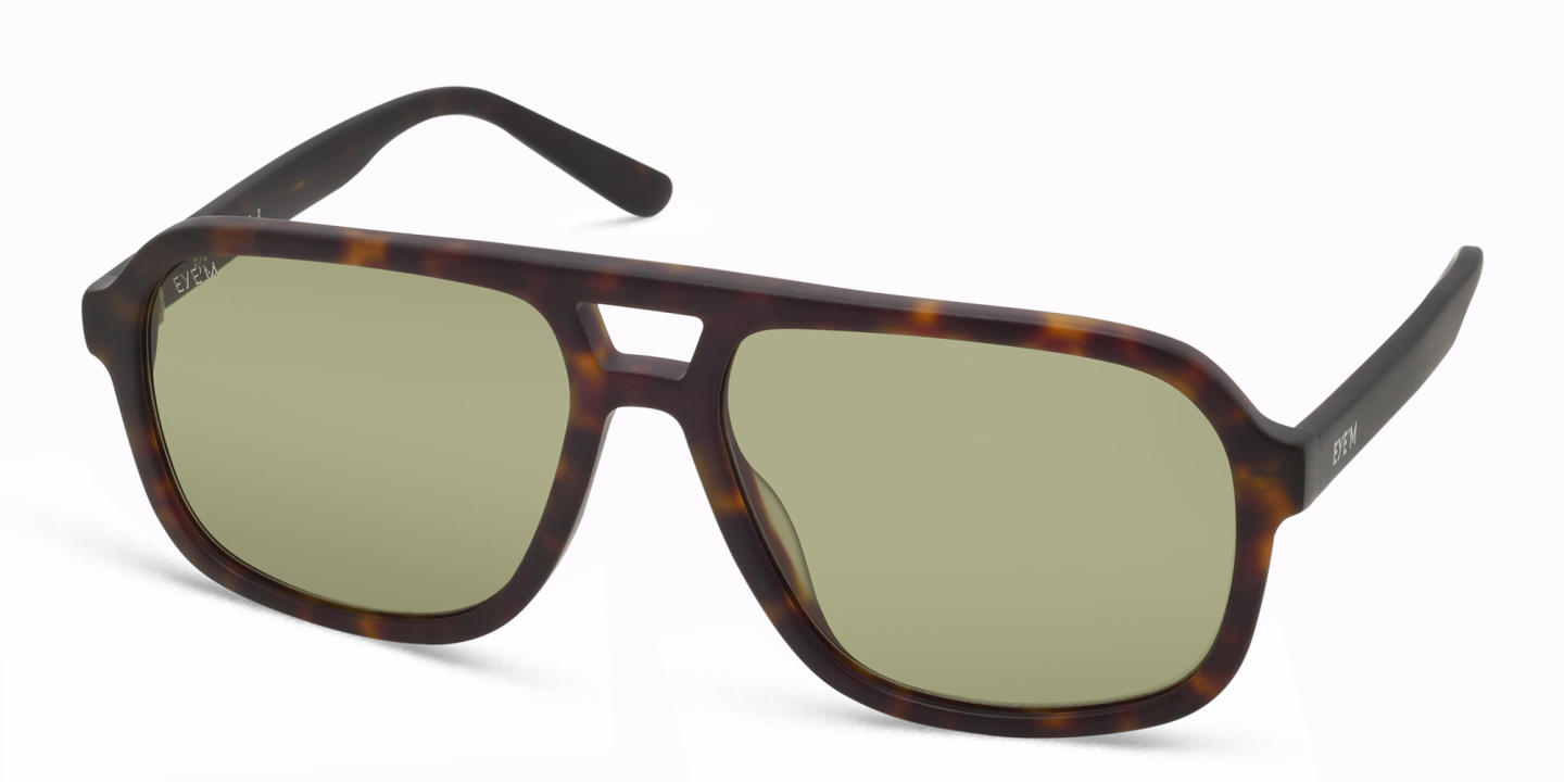 EYE'M Kids Aviator Sunglasses in Havana – Product Photo 1