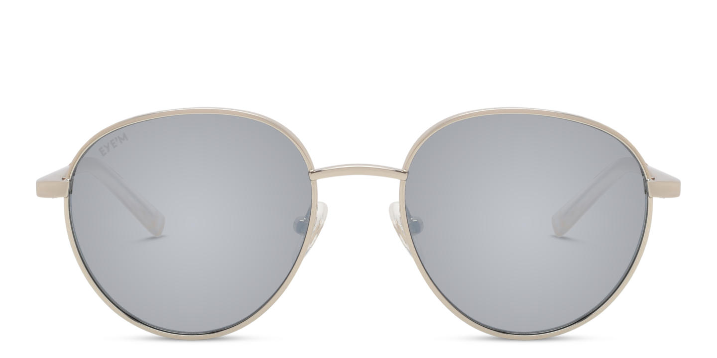 Shop EYE'M Kids Round Sunglasses in Silver online.