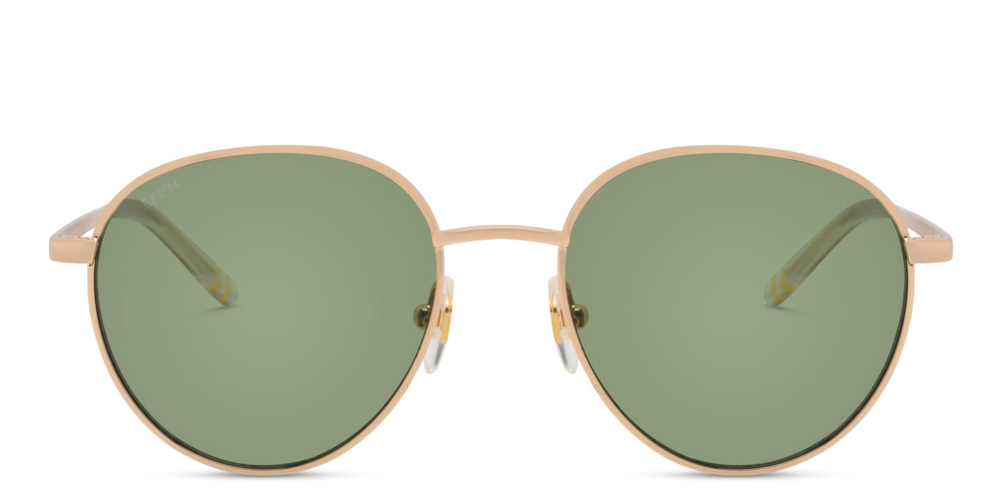 Shop EYE'M Kids Round Sunglasses in Gold online.