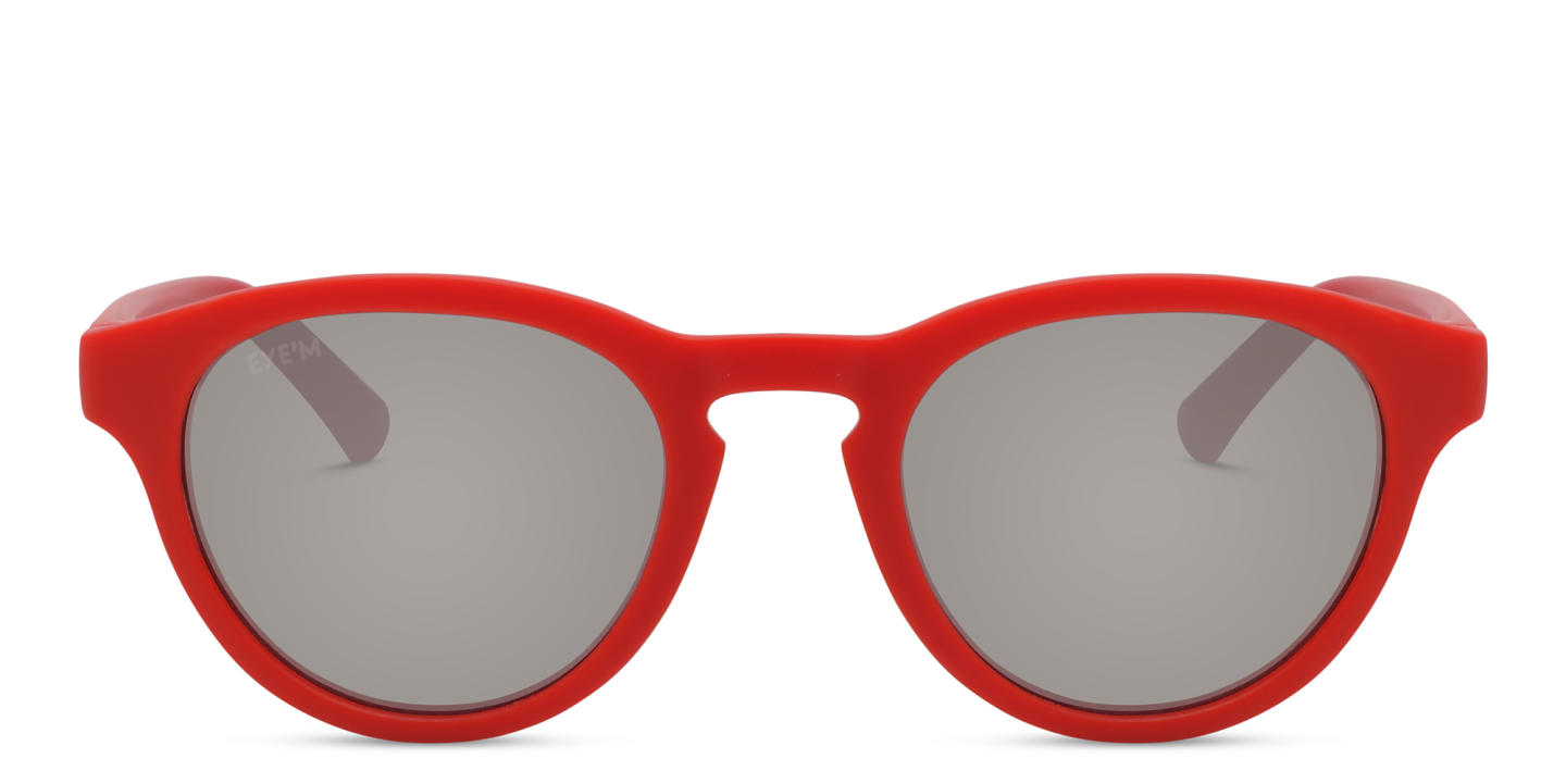 Shop EYE'M Kids Round Sunglasses in Red online.