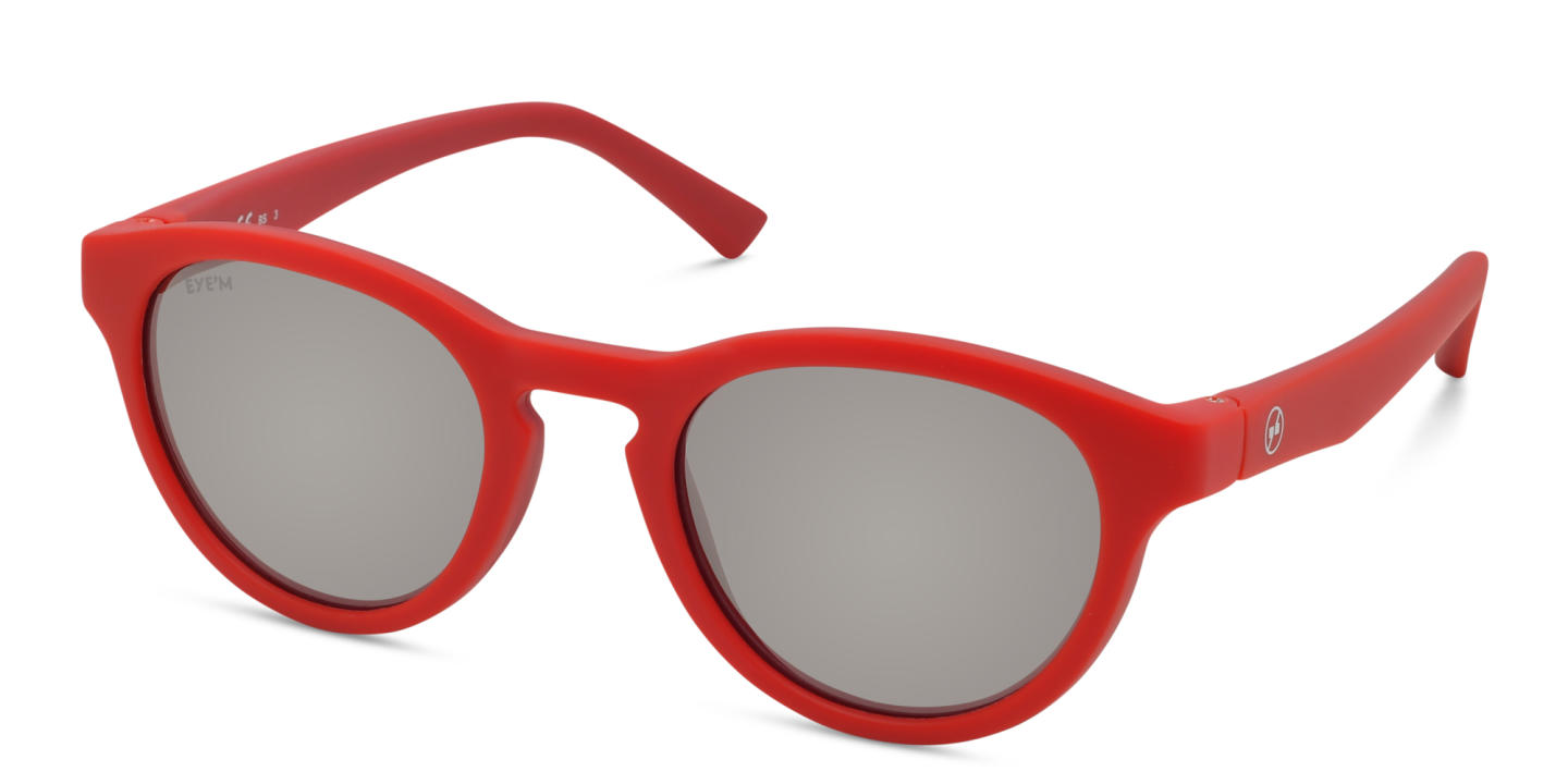 Shop EYE'M Kids Round Sunglasses in Red online.