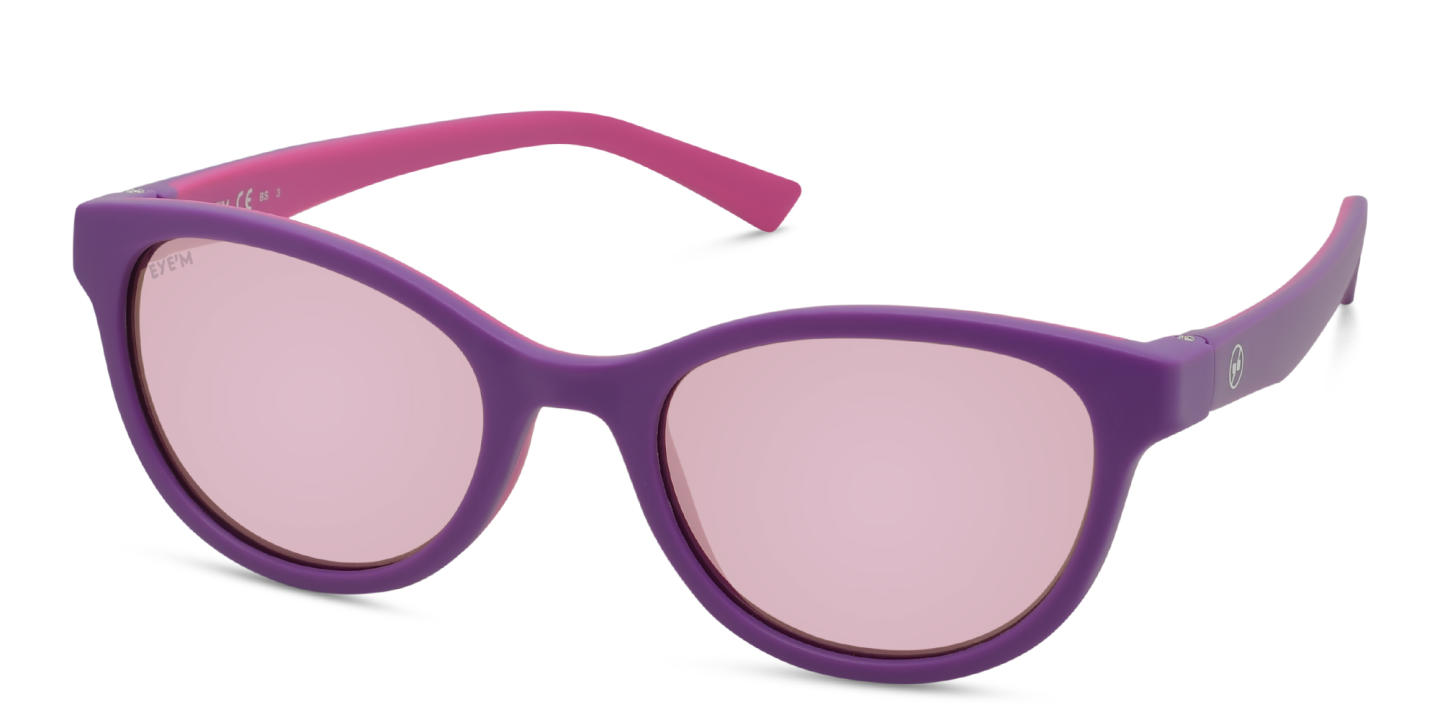 EYE'M Kids Cat Eye Sunglasses in Purple – Product Photo 1