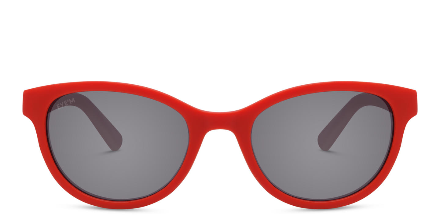 EYE'M Kids Cat Eye Sunglasses in Red – Product Photo 0