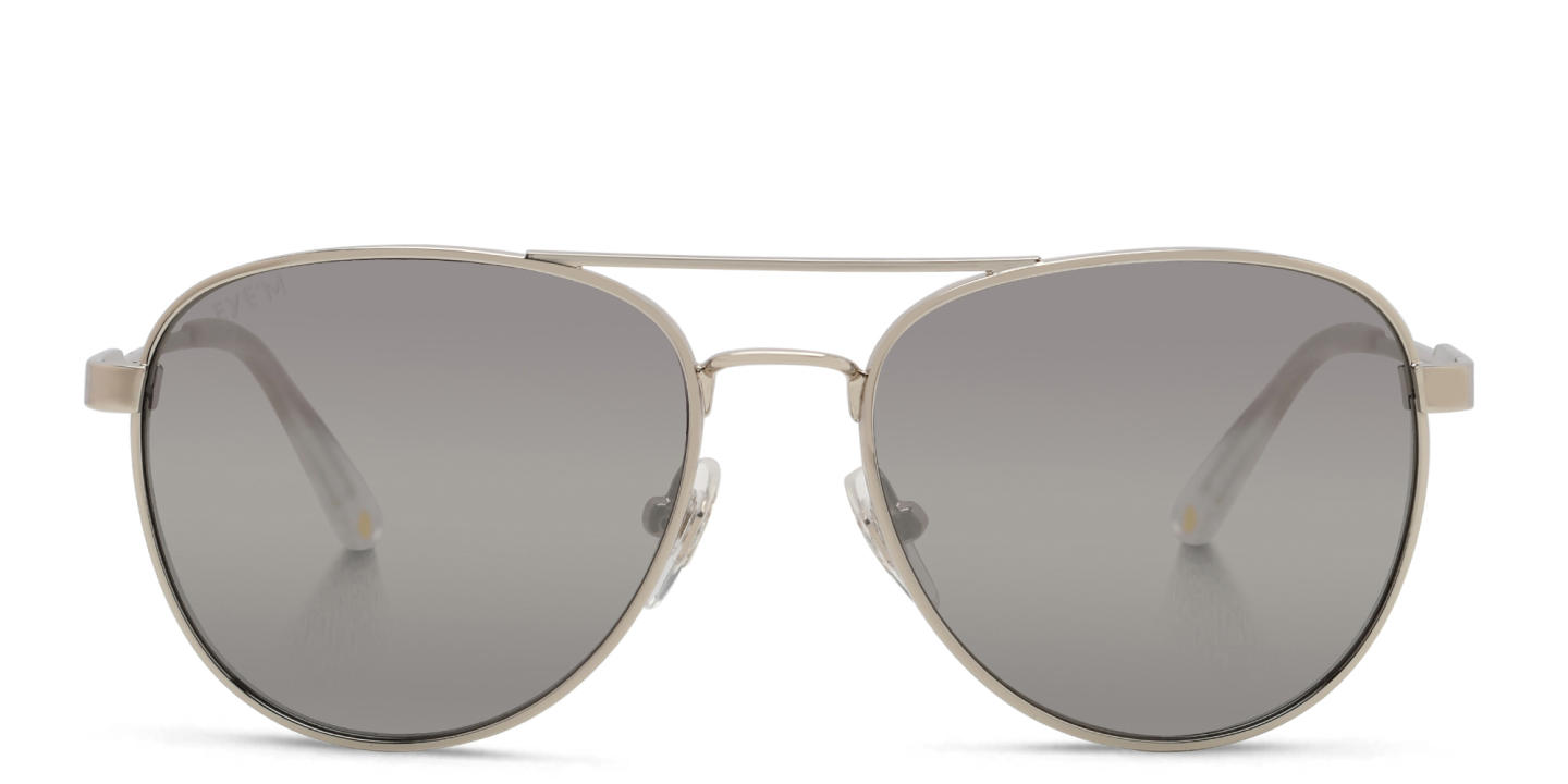 EYE'M Kids Aviator Sunglasses in Silver – Product Photo 0