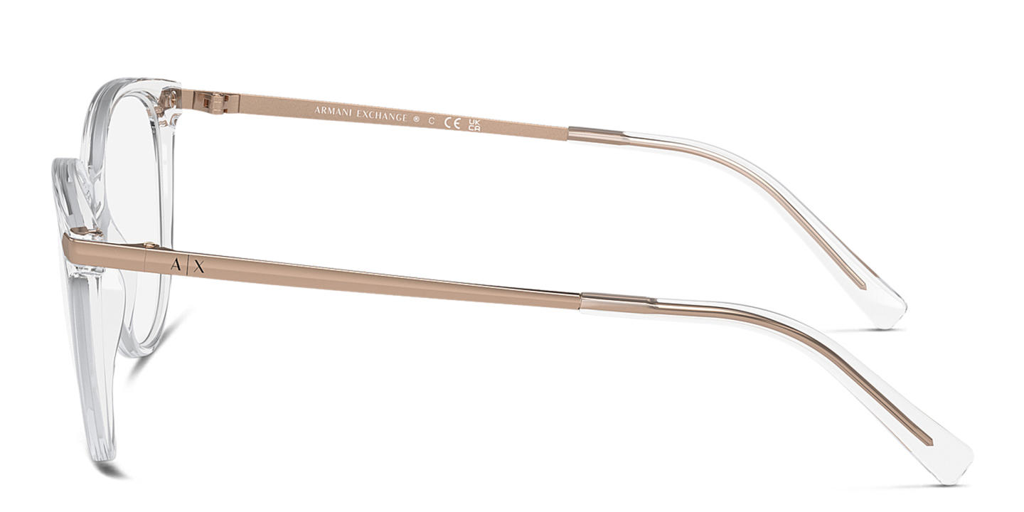 Armani Exchange A|X Logo Cat-Eye Eyeglasses in Clear – Product Photo 2