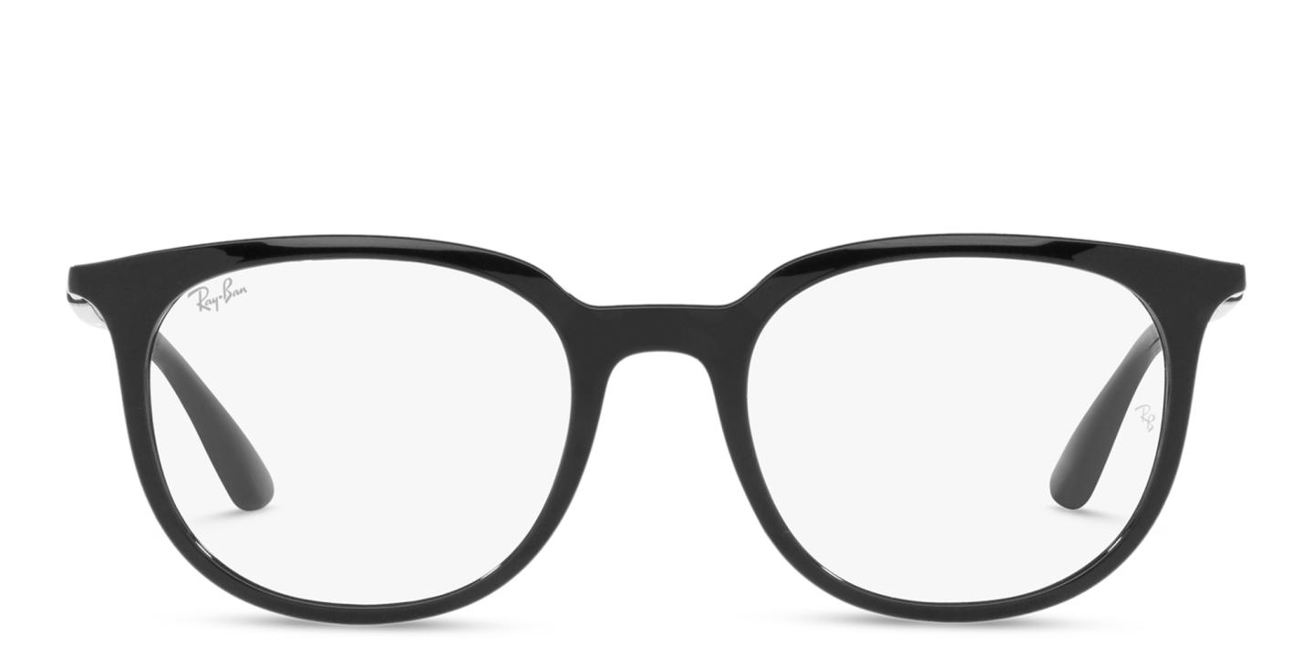 Shop Ray-Ban Unisex Square Eyeglasses in Black online.