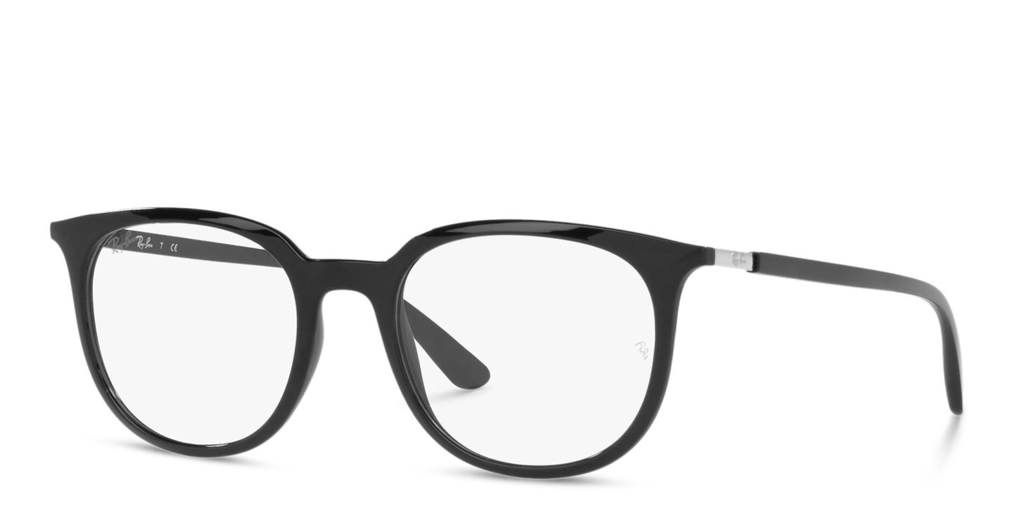 Shop Ray-Ban Unisex Square Eyeglasses in Black online.