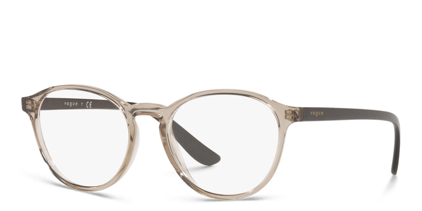 Shop Vogue Eyewear Round Eyeglasses in Brown online.