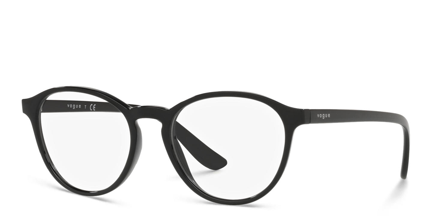 Shop Vogue Eyewear Round Eyeglasses in Black online.