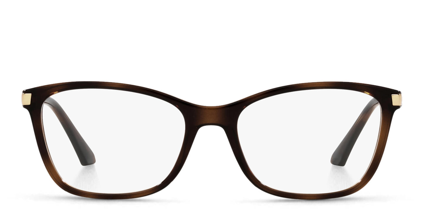 Shop Vogue Eyewear Square Eyeglasses in Brown online.