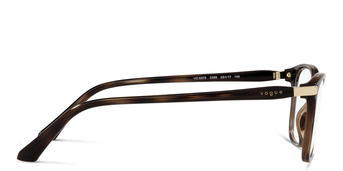 Shop Vogue Eyewear Square Eyeglasses in Brown online.