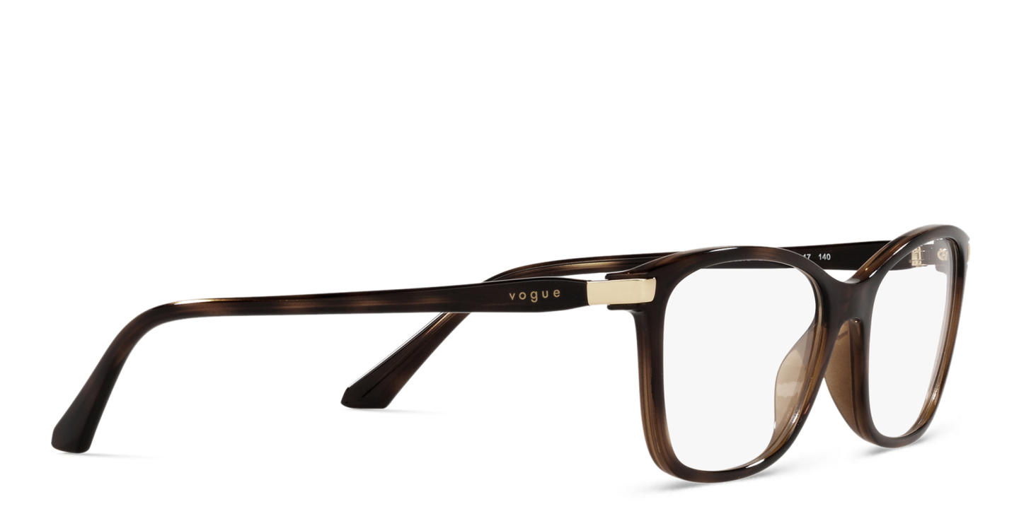 Shop Vogue Eyewear Square Eyeglasses in Brown online.